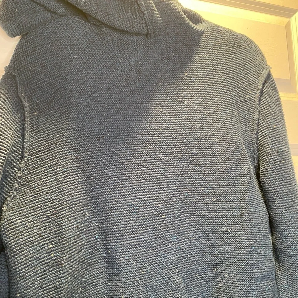 American Eagle Outfitters Men's Navy Wool/Silk Hoodie Sweater Size Medium